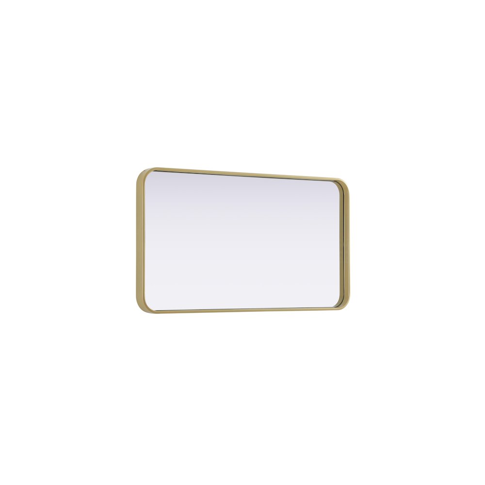 Contour Metal Rectangle Mirror 20x36 in Brass