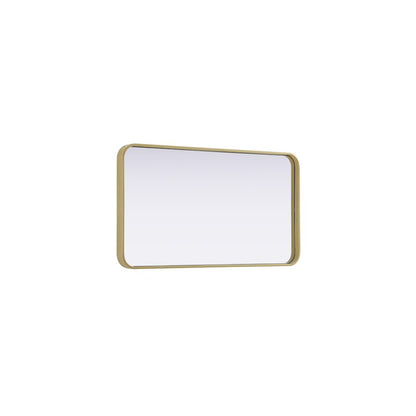 Contour Metal Rectangle Mirror 20x36 in Brass