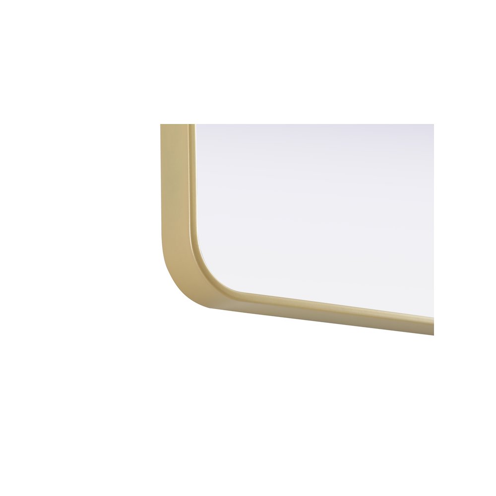 Contour Metal Rectangle Mirror 20x36 in Brass