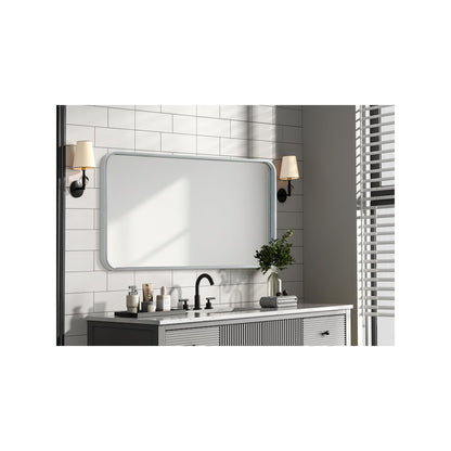 Contour Metal Rectangle Mirror 20x36 in Silver