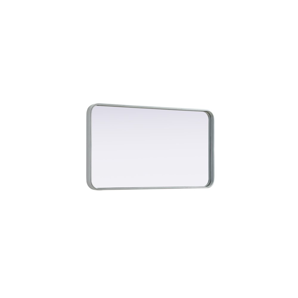 Contour Metal Rectangle Mirror 20x36 in Silver