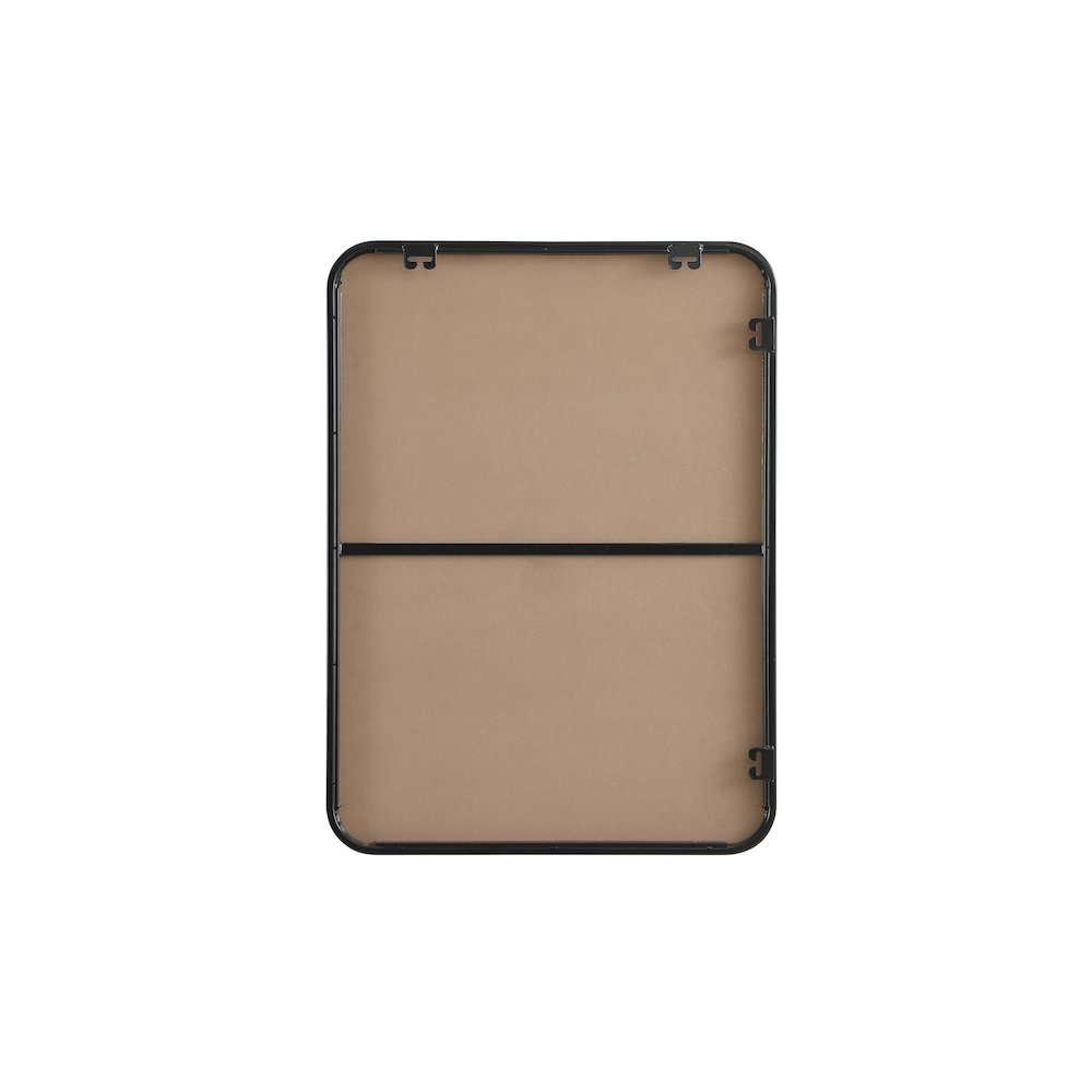 Contour Metal Rectangle Mirror 22x30 in Black