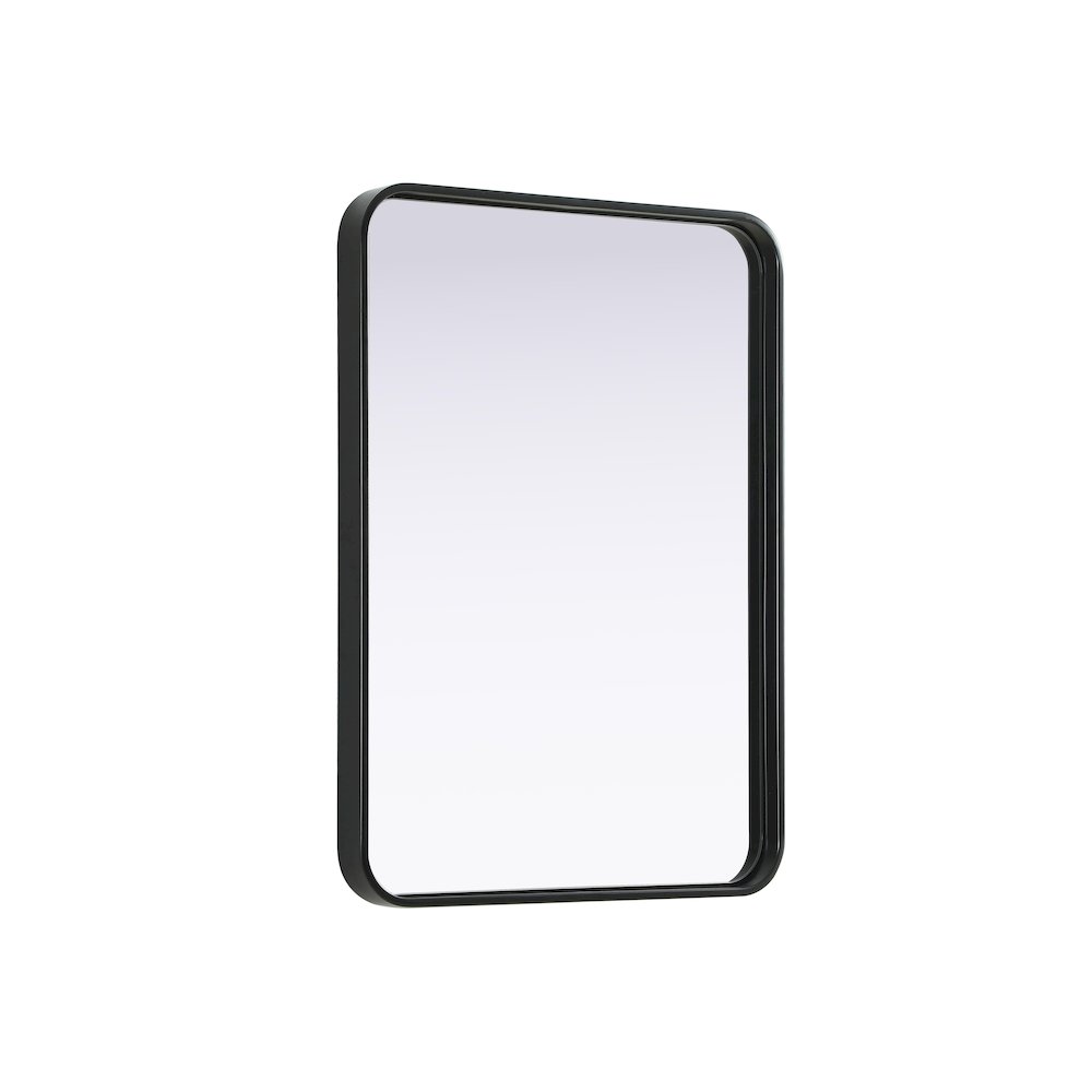 Contour Metal Rectangle Mirror 22x30 in Black