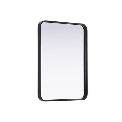 Contour Metal Rectangle Mirror 22x30 in Black