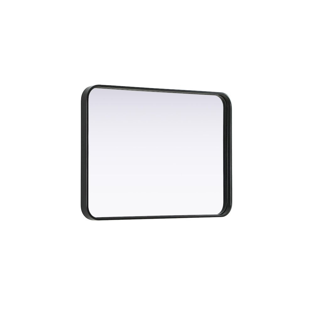 Contour Metal Rectangle Mirror 22x30 in Black