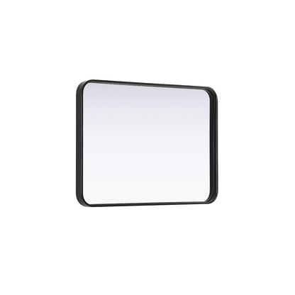 Contour Metal Rectangle Mirror 22x30 in Black