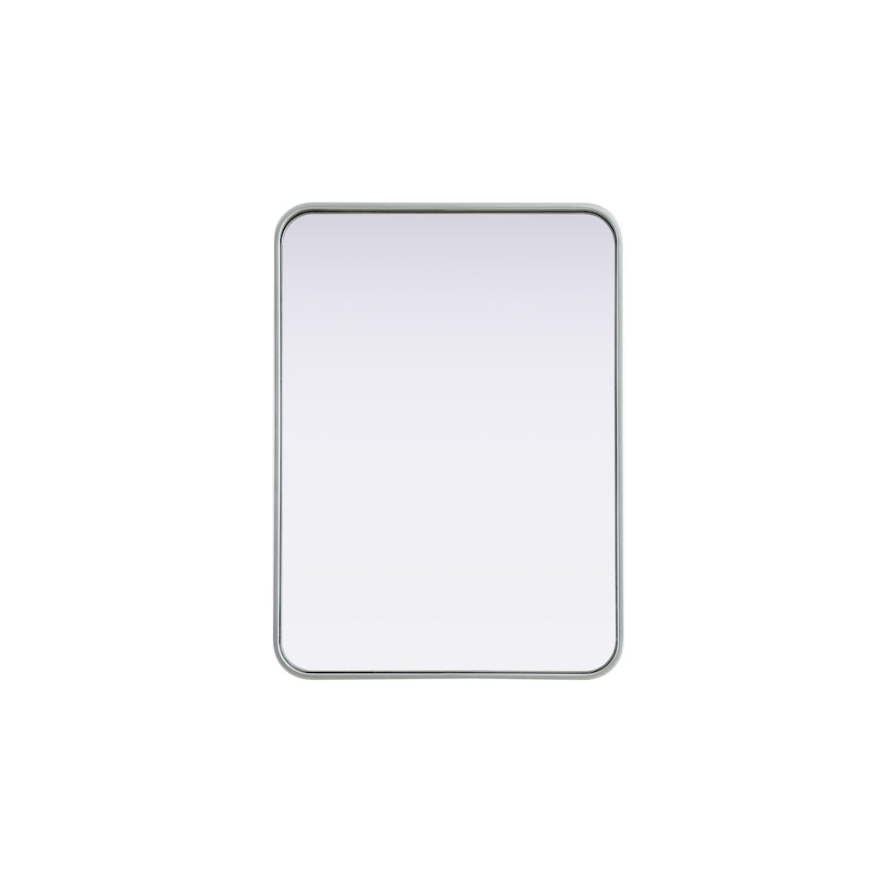Contour Metal Rectangle Mirror 22x30 in Silver