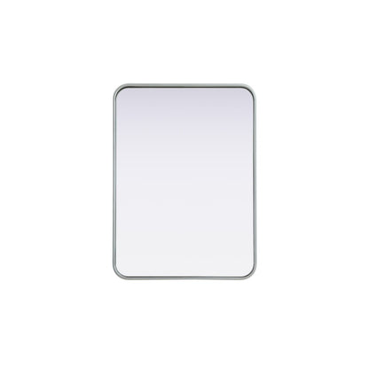 Contour Metal Rectangle Mirror 22x30 in Silver