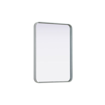 Contour Metal Rectangle Mirror 22x30 in Silver