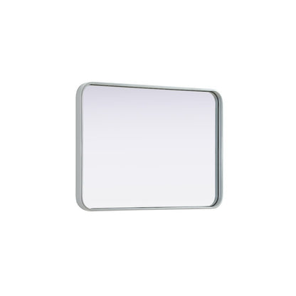 Contour Metal Rectangle Mirror 22x30 in Silver