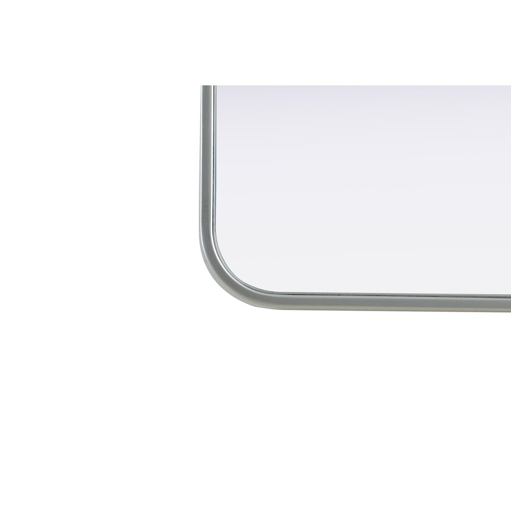 Contour Metal Rectangle Mirror 22x30 in Silver