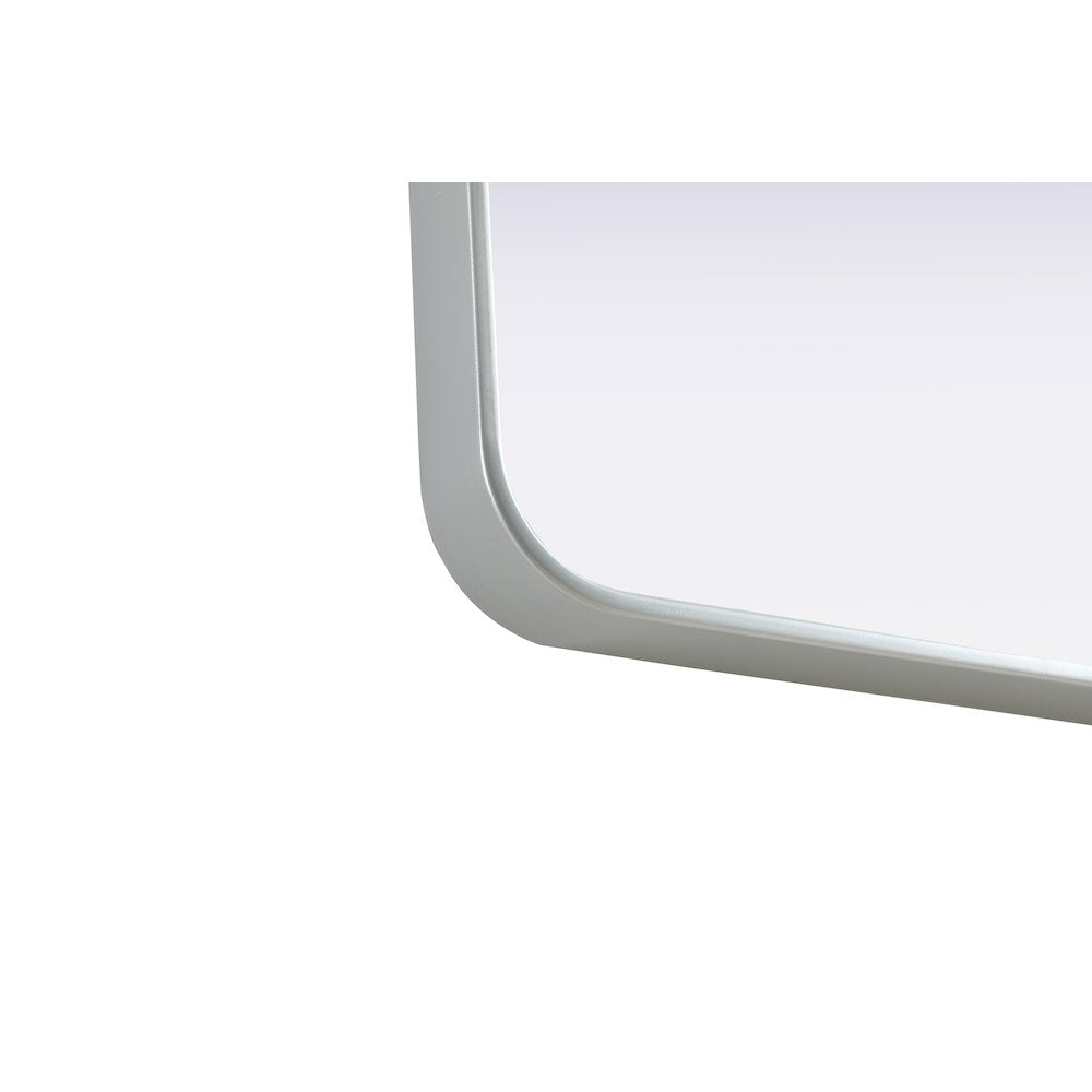 Contour Metal Rectangle Mirror 22x30 in Silver