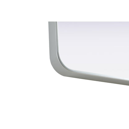 Contour Metal Rectangle Mirror 22x30 in Silver