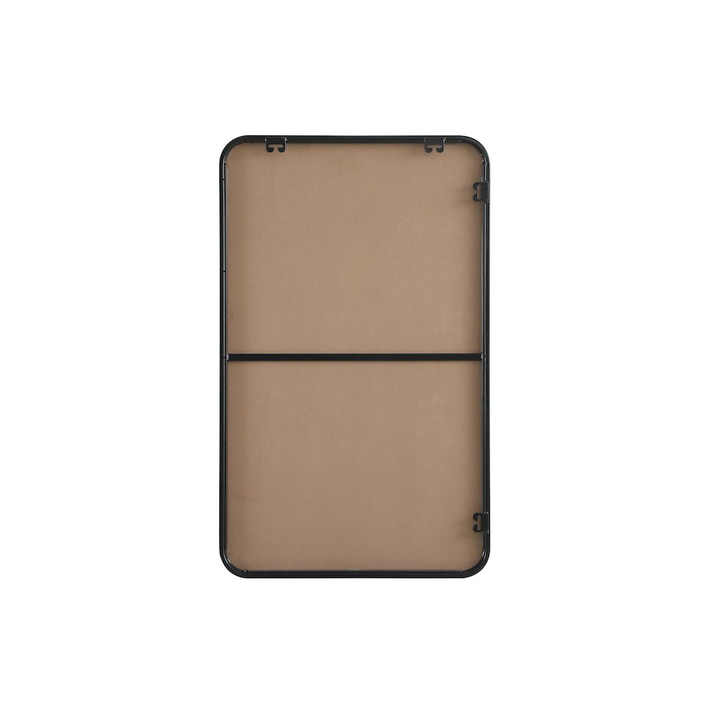 Contour Metal Rectangle Mirror 22x36 in Black