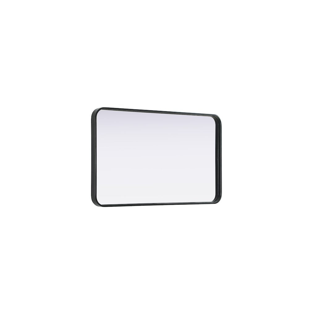 Contour Metal Rectangle Mirror 22x36 in Black
