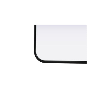 Contour Metal Rectangle Mirror 22x36 in Black