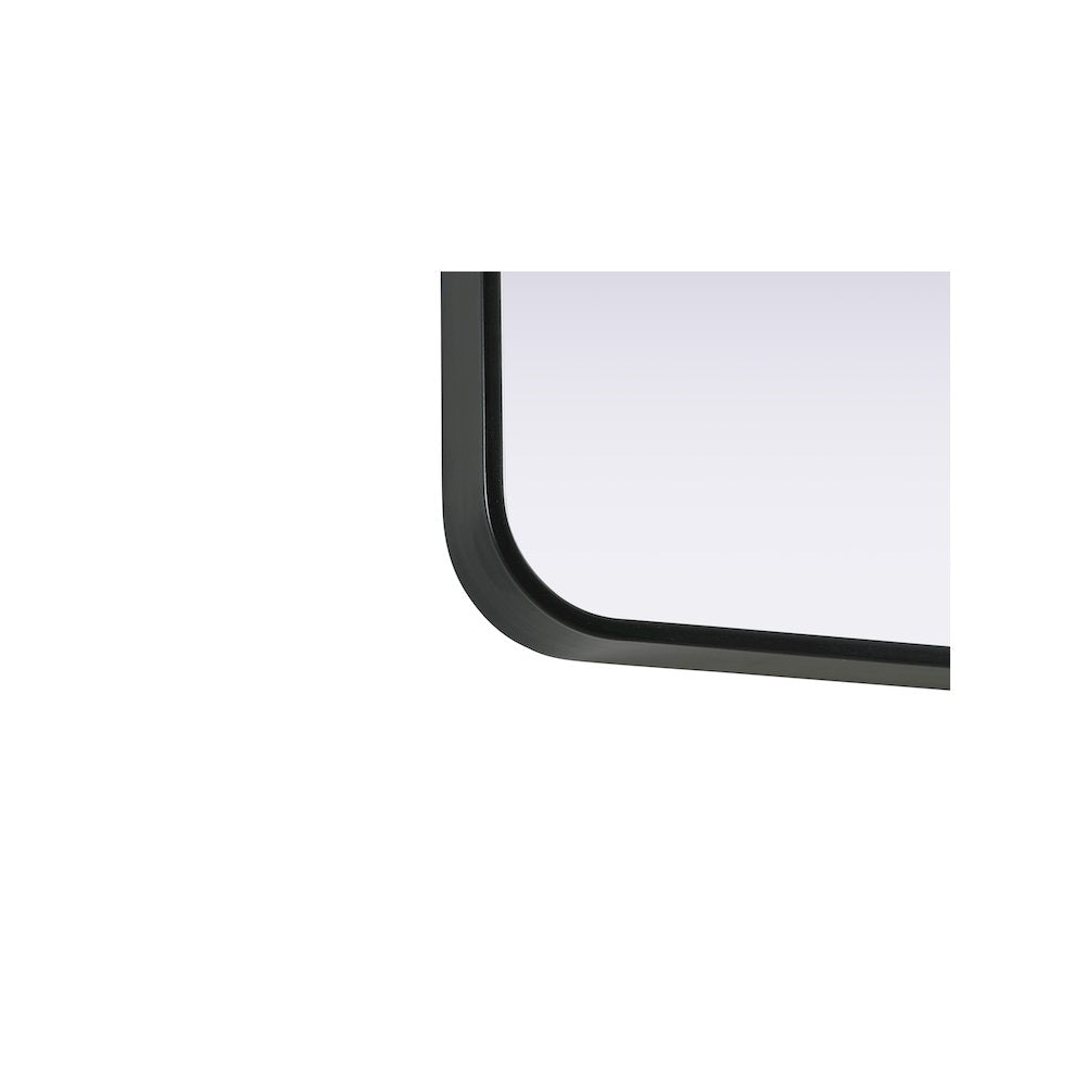 Contour Metal Rectangle Mirror 22x36 in Black