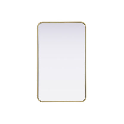 Contour Metal Rectangle Mirror 22x36 in Brass