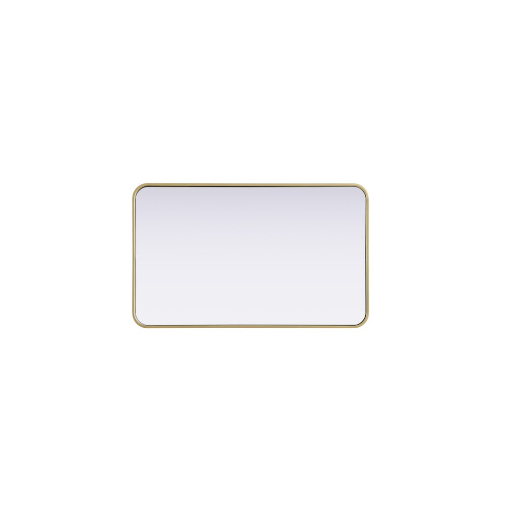 Contour Metal Rectangle Mirror 22x36 in Brass