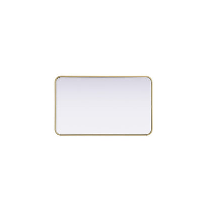 Contour Metal Rectangle Mirror 22x36 in Brass