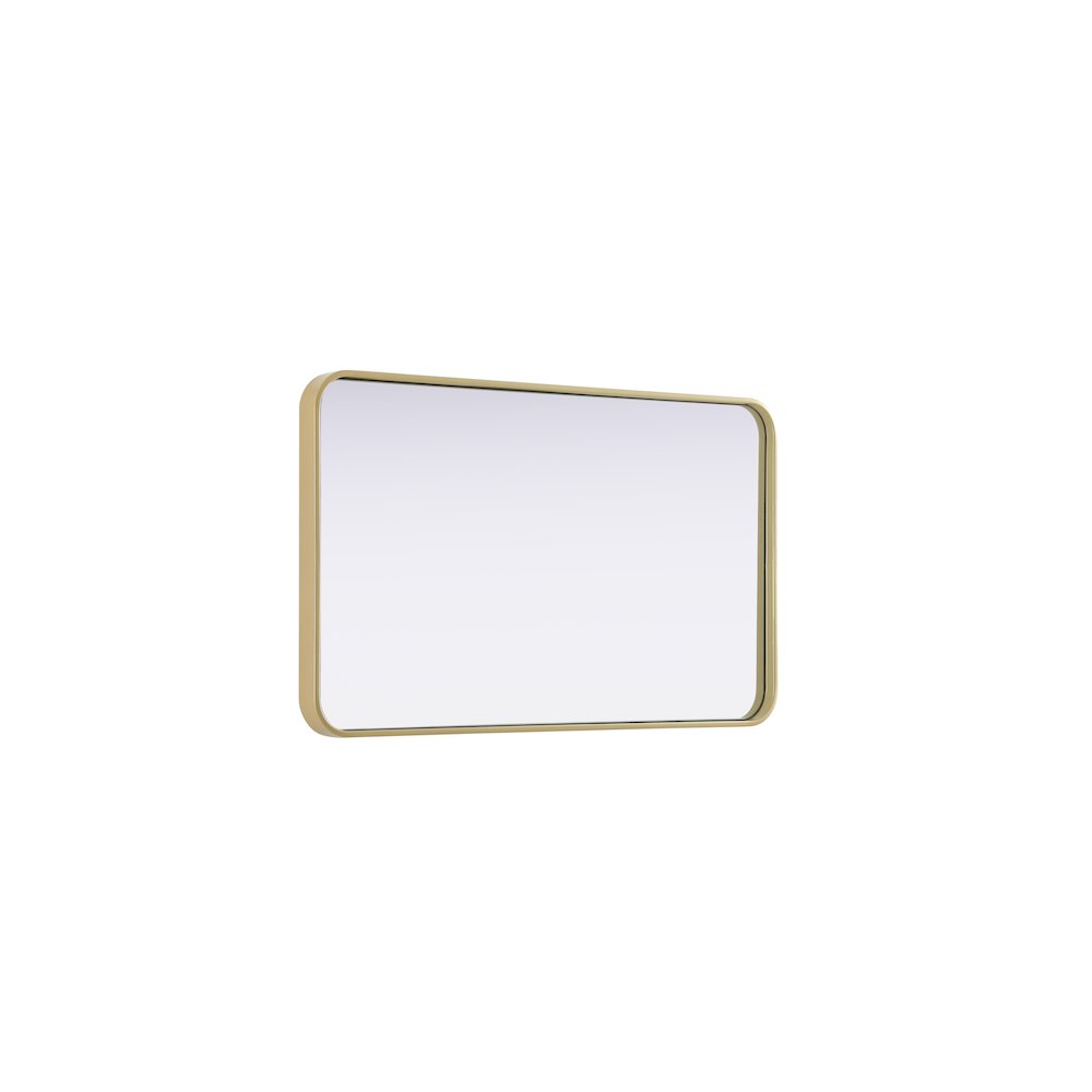 Contour Metal Rectangle Mirror 22x36 in Brass