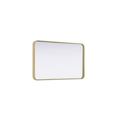 Contour Metal Rectangle Mirror 22x36 in Brass