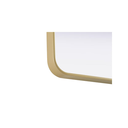 Contour Metal Rectangle Mirror 22x36 in Brass