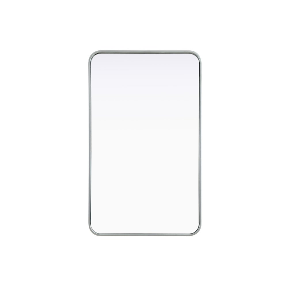Contour Metal Rectangle Mirror 22x36 in Silver