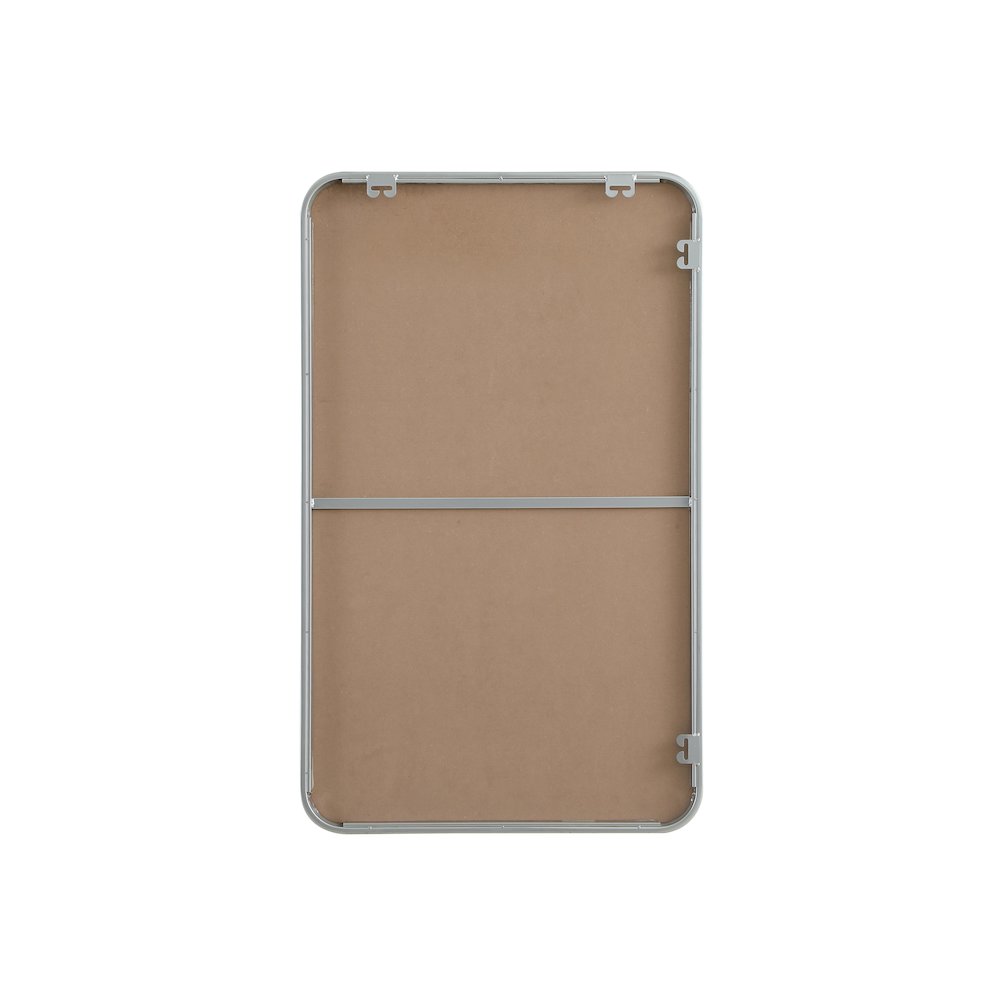 Contour Metal Rectangle Mirror 22x36 in Silver