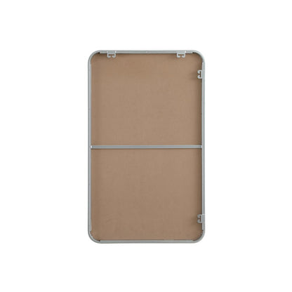 Contour Metal Rectangle Mirror 22x36 in Silver