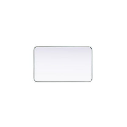Contour Metal Rectangle Mirror 22x36 in Silver