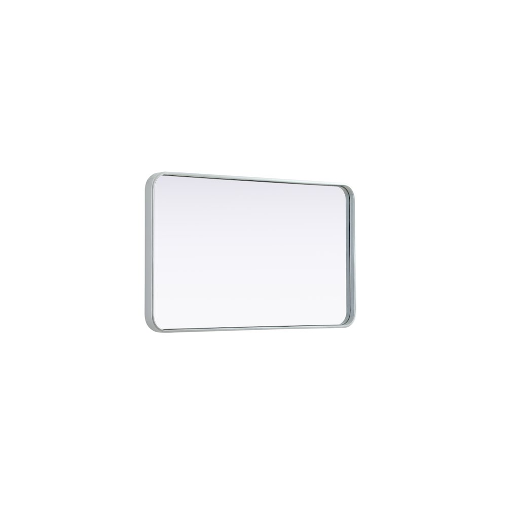 Contour Metal Rectangle Mirror 22x36 in Silver