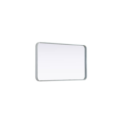 Contour Metal Rectangle Mirror 22x36 in Silver
