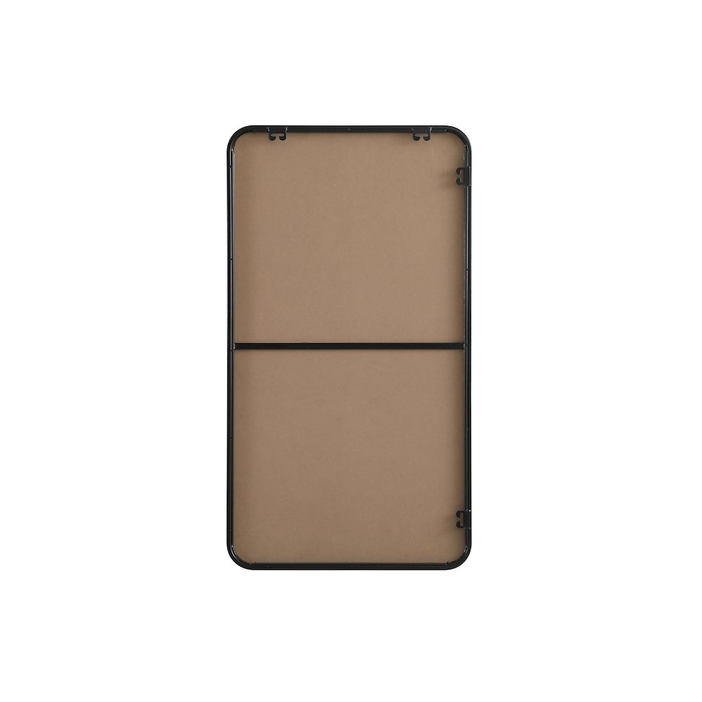 Contour Metal Rectangle Mirror 22x40 in Black
