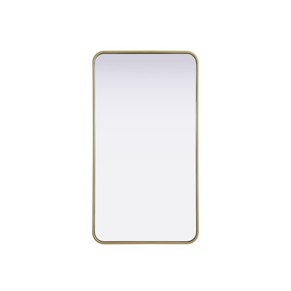 Contour Metal Rectangle Mirror 22x40 in Brass