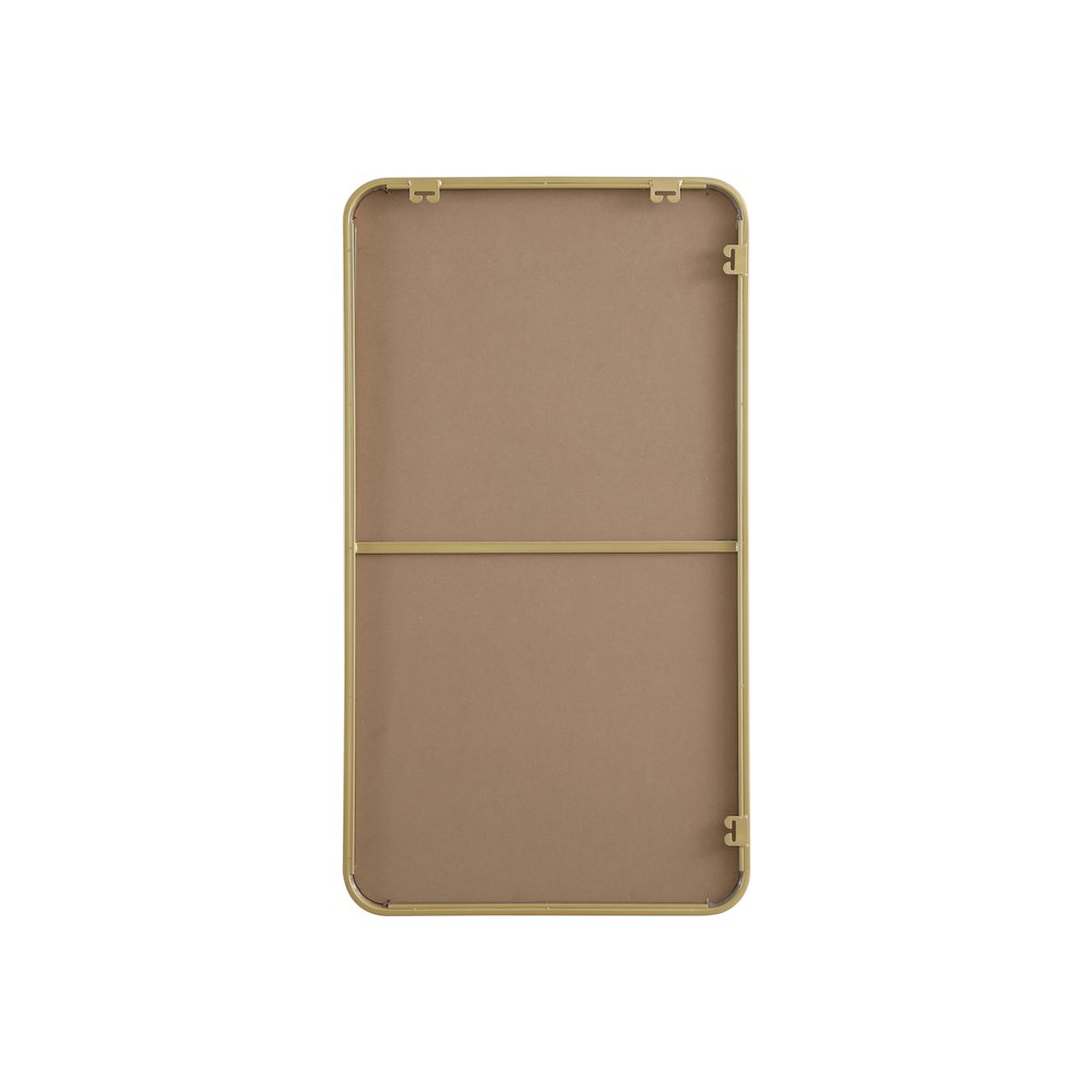 Contour Metal Rectangle Mirror 22x40 in Brass