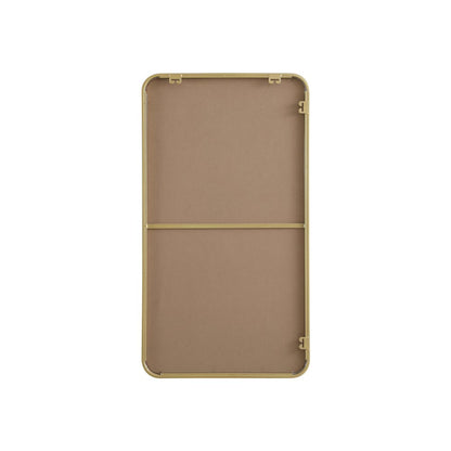 Contour Metal Rectangle Mirror 22x40 in Brass