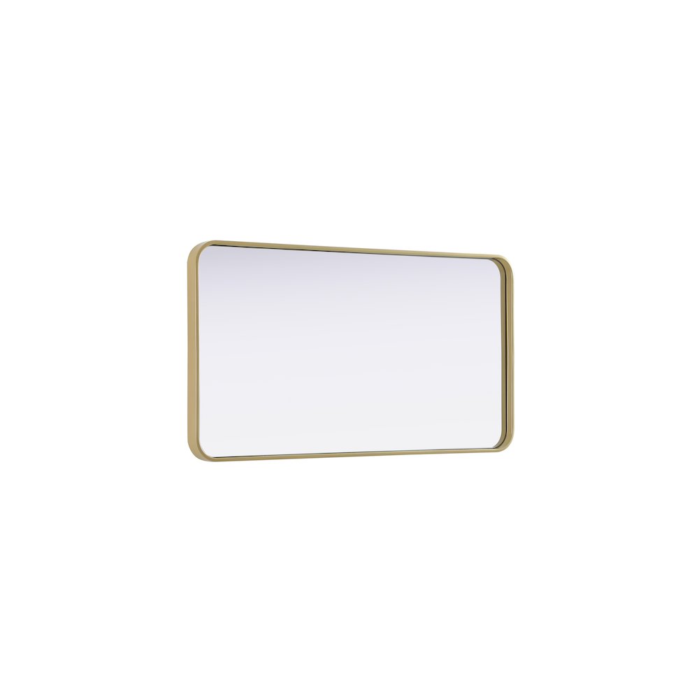 Contour Metal Rectangle Mirror 22x40 in Brass
