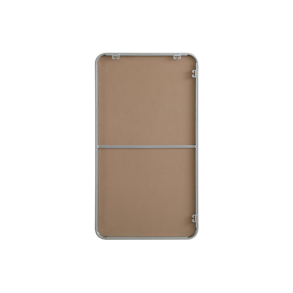 Contour Metal Rectangle Mirror 22x40 in Silver