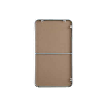 Contour Metal Rectangle Mirror 22x40 in Silver
