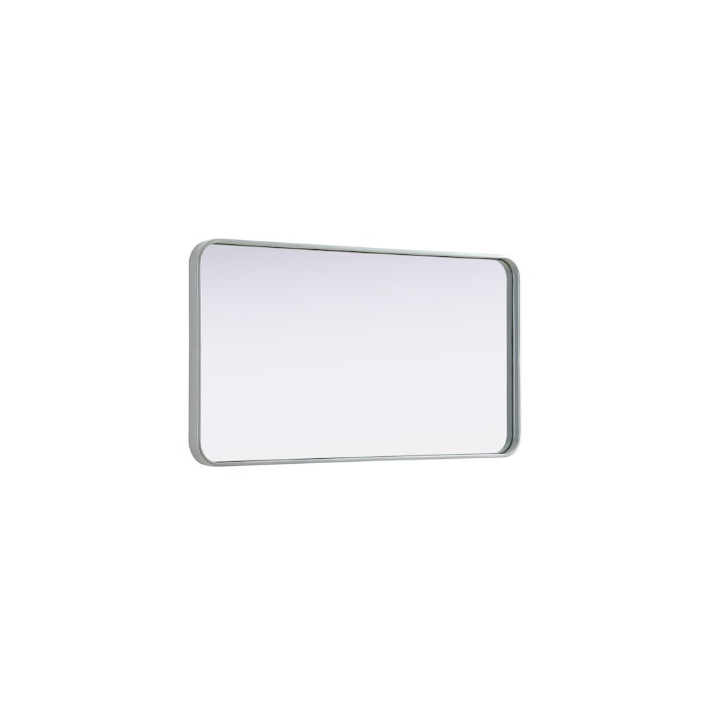 Contour Metal Rectangle Mirror 22x40 in Silver