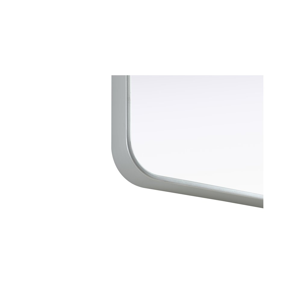 Contour Metal Rectangle Mirror 22x40 in Silver