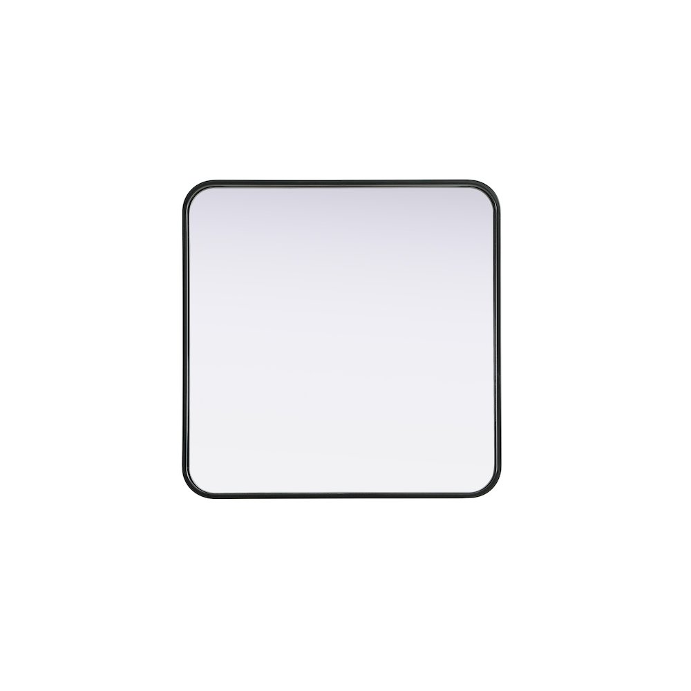 Contour Metal Square Mirror 24x24 in Black