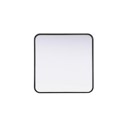 Contour Metal Square Mirror 24x24 in Black