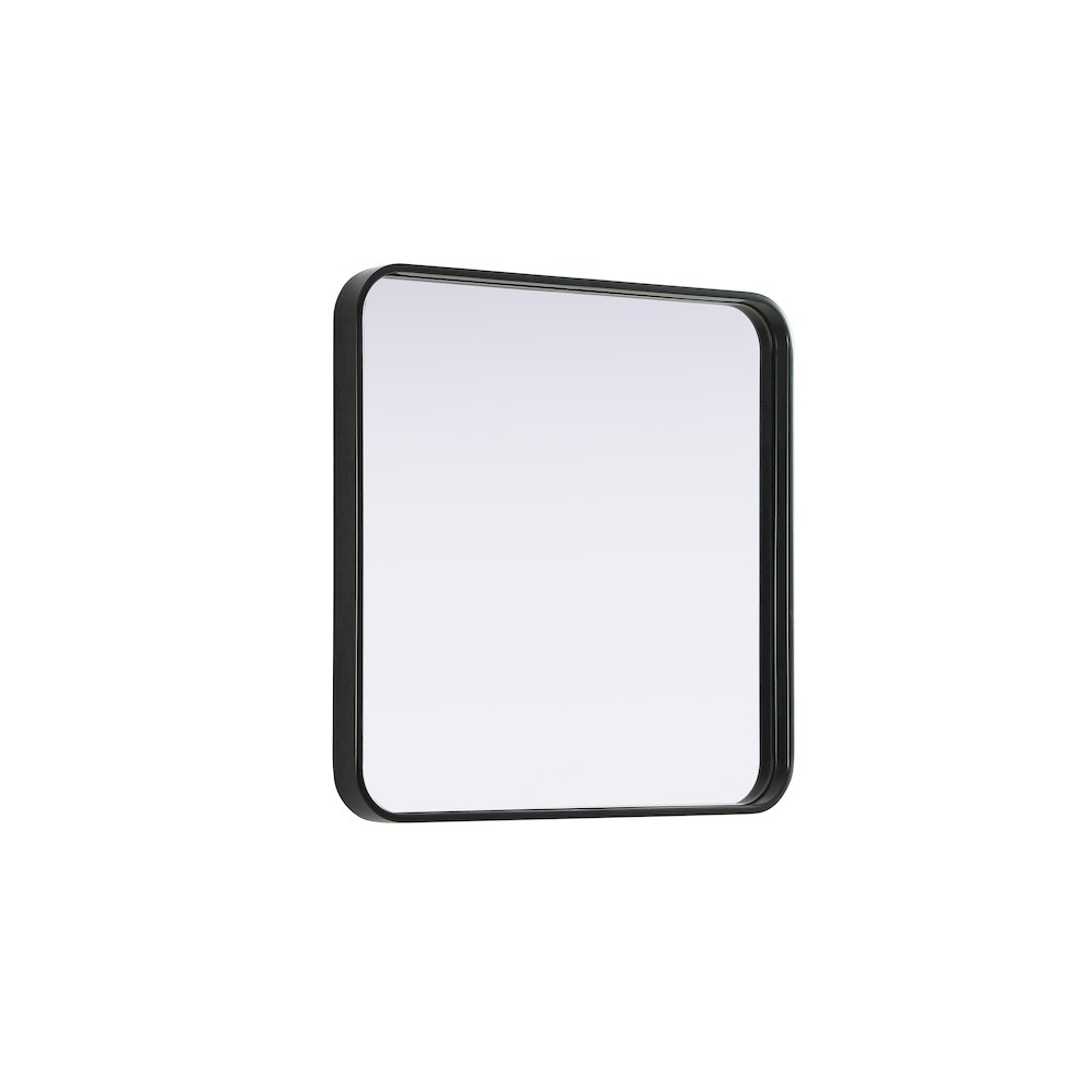 Contour Metal Square Mirror 24x24 in Black