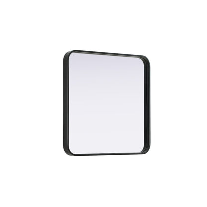 Contour Metal Square Mirror 24x24 in Black