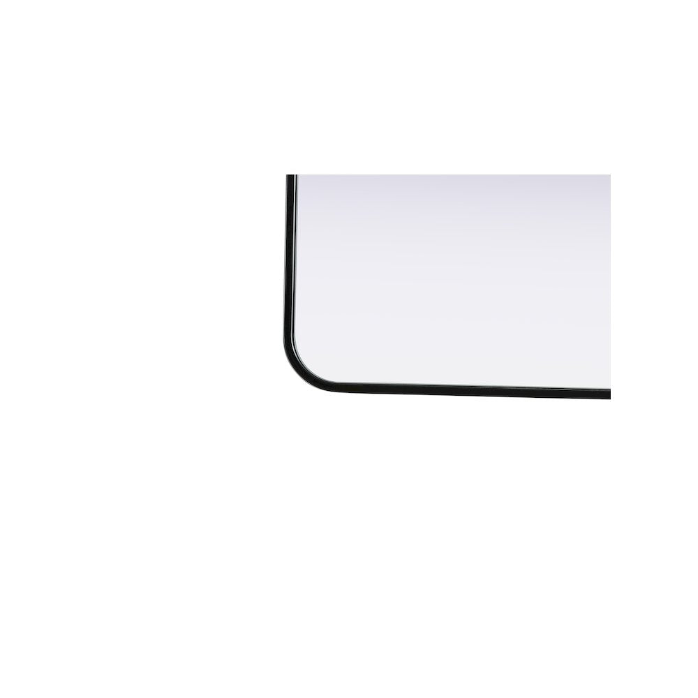Contour Metal Square Mirror 24x24 in Black