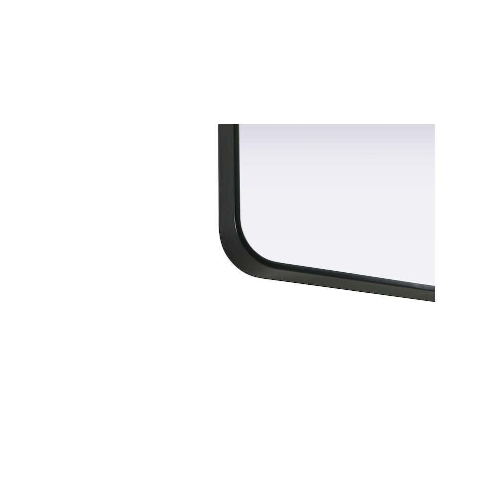 Contour Metal Square Mirror 24x24 in Black