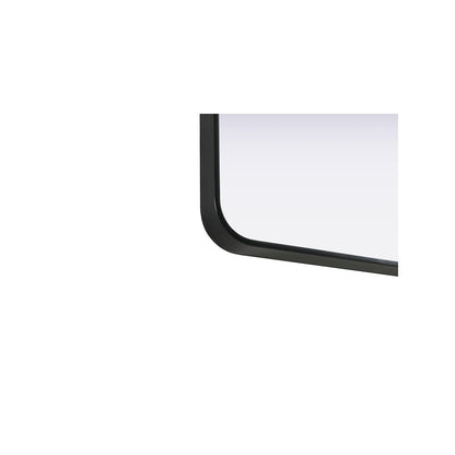 Contour Metal Square Mirror 24x24 in Black