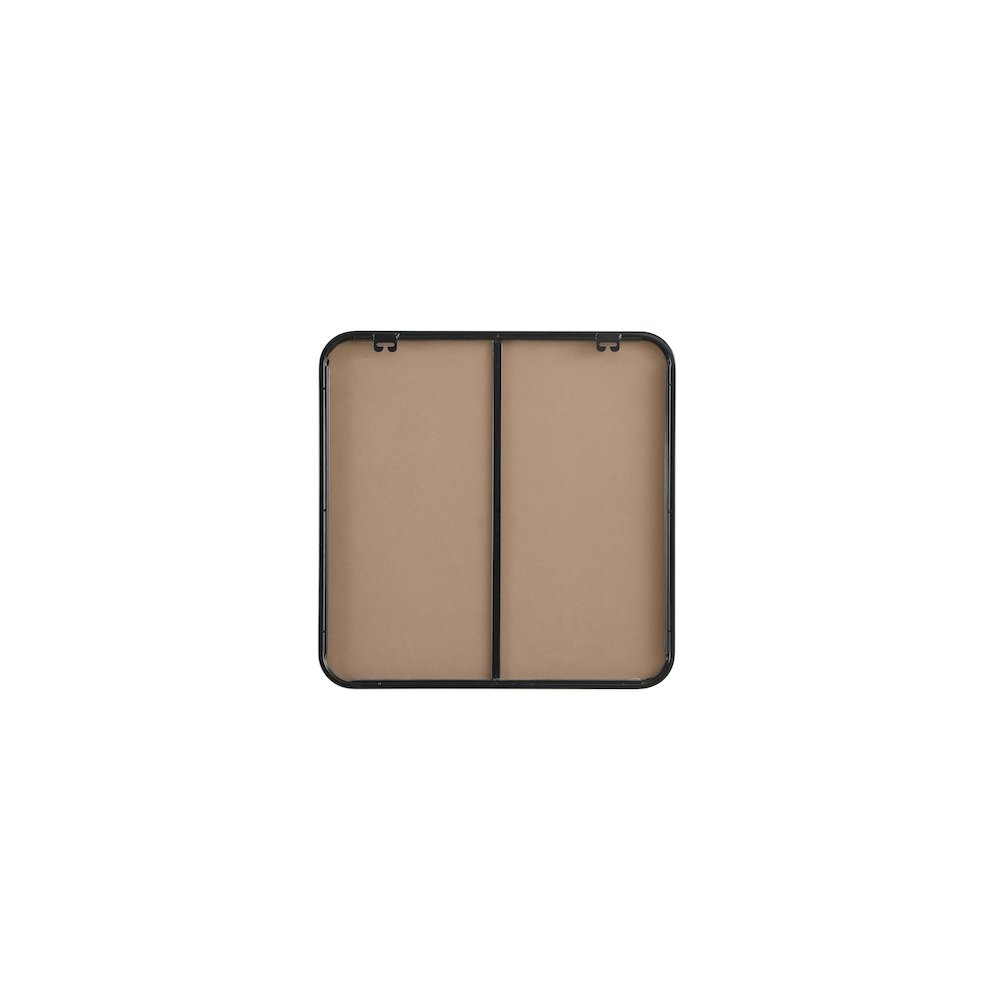 Contour Metal Square Mirror 24x24 in Black